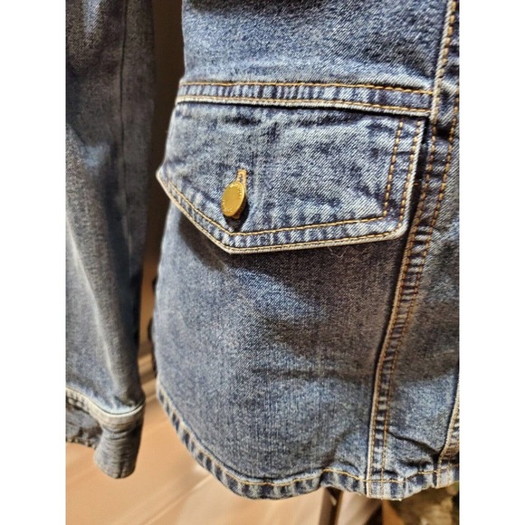 Jones NewYork Women's Denim Blue Long Sleeve Buttons Front Casual Jeans Jacket S - Picture 6 of 14
